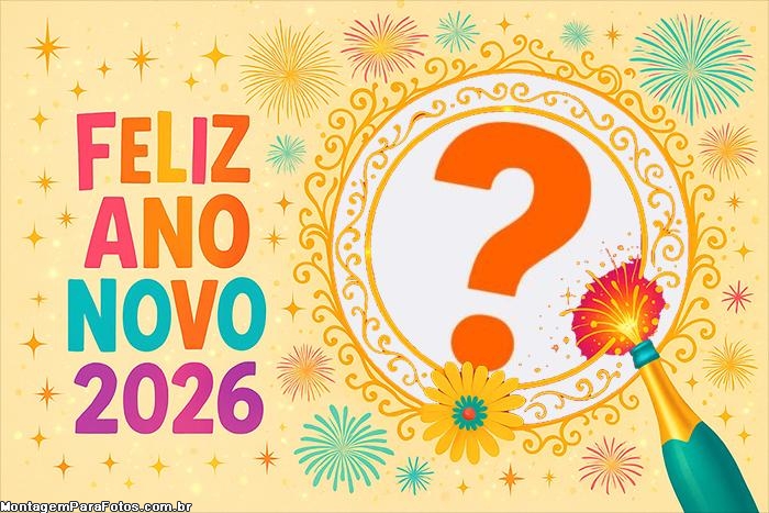 Ano Novo 2026 montagem de fotos grátis