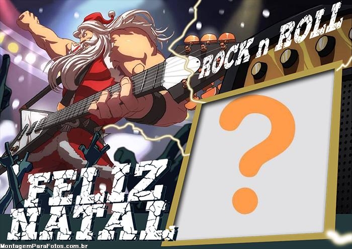 Colagem Online de Feliz Natal Rock in Roll