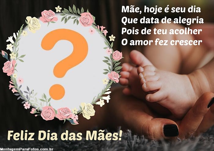 Poema Dia das Mães com Colagem de Fotos