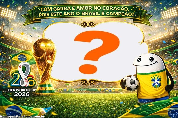Campeão Copa 2026 Bentô Flork colagem de fotos grátis