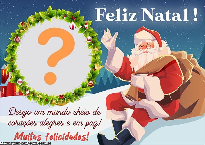 Feliz Natal a Todos Papai Noel Moldura