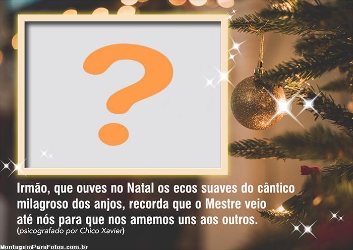 Colar Grátis Moldura Feliz Natal Mensagem Espiritismo