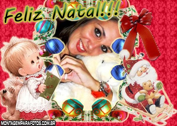 Moldura Menino Feliz Natal