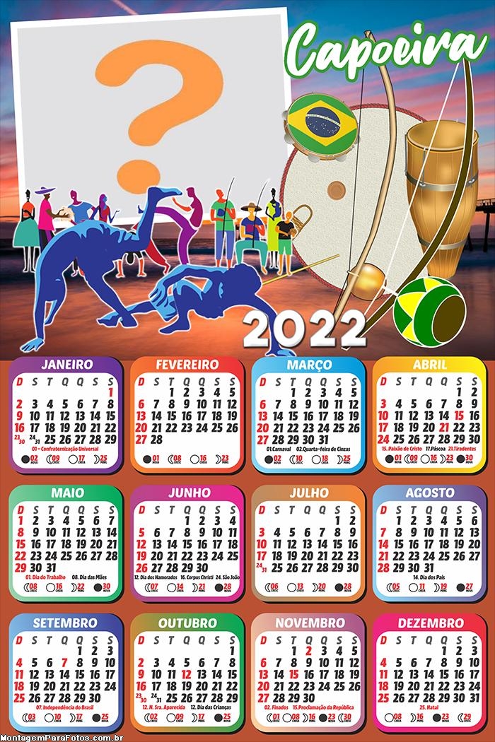 Calendário 2022 Capoeira Colagem