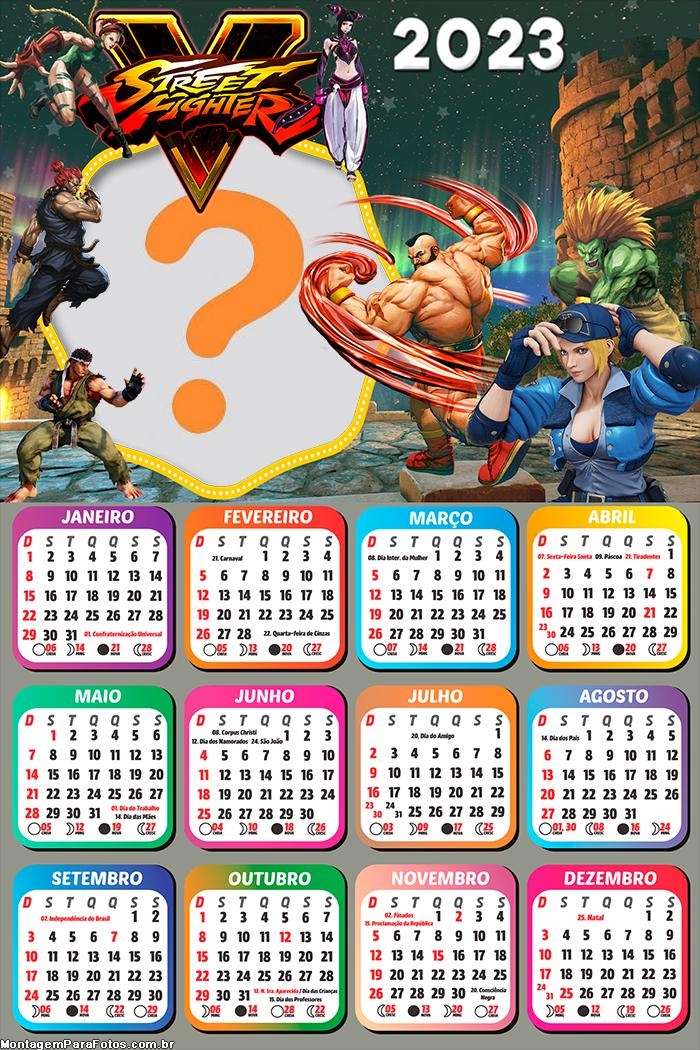 Foto em Calendário 2023 do Street Fighter 5