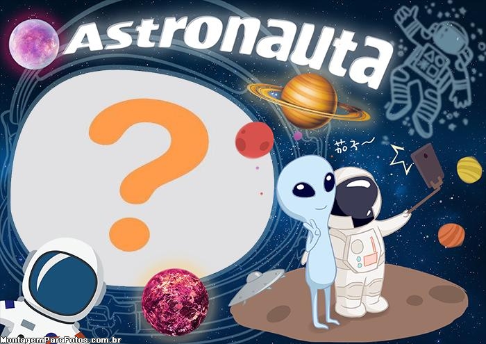 Astronauta Foto Moldura