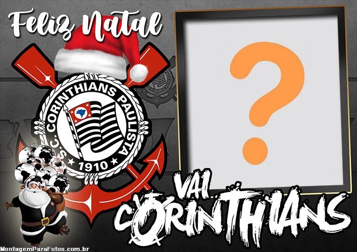 Criar Online Foto Moldura Feliz Natal Corinthians