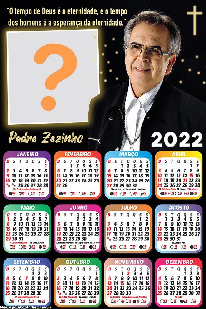 Calendário 2022 Padre Zezinho Colar Imagem