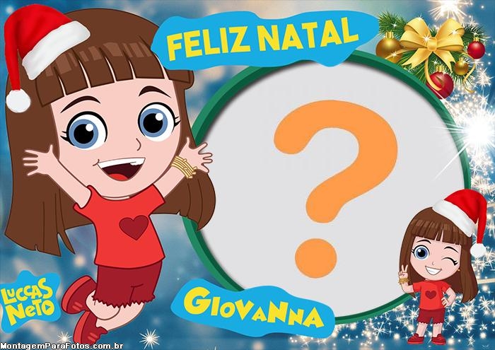 Moldura Feliz Natal Gi Luccas Neto Foto Grátis