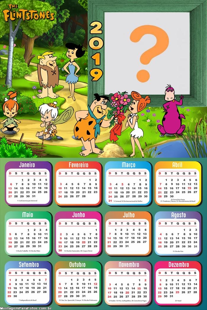 Calendário 2019 Os Flintstones