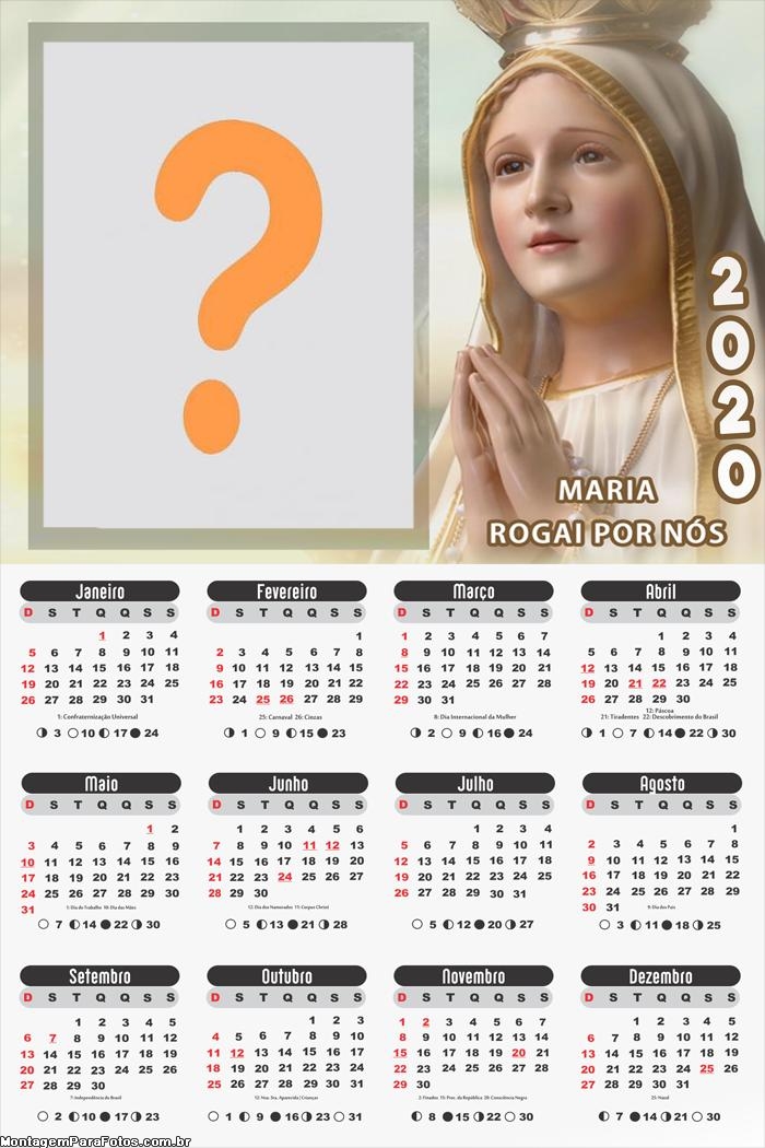 Calendário 2020 Maria Rogai por Nós Moldura
