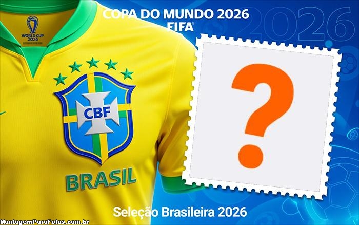 Camisa Brasil Copa do Mundo 2026 colar foto