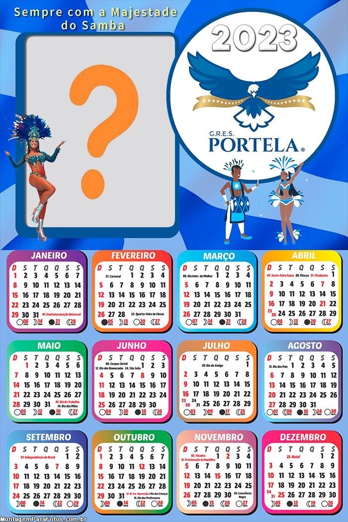 Calendário 2023 Portela Escola de Samba Criar Grátis