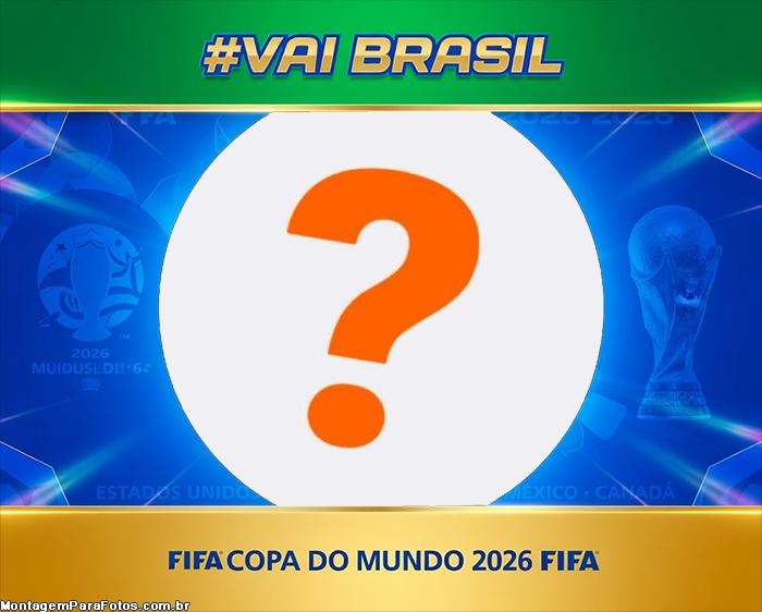 Montagem Fifa Copa do Mundo 2026 com foto