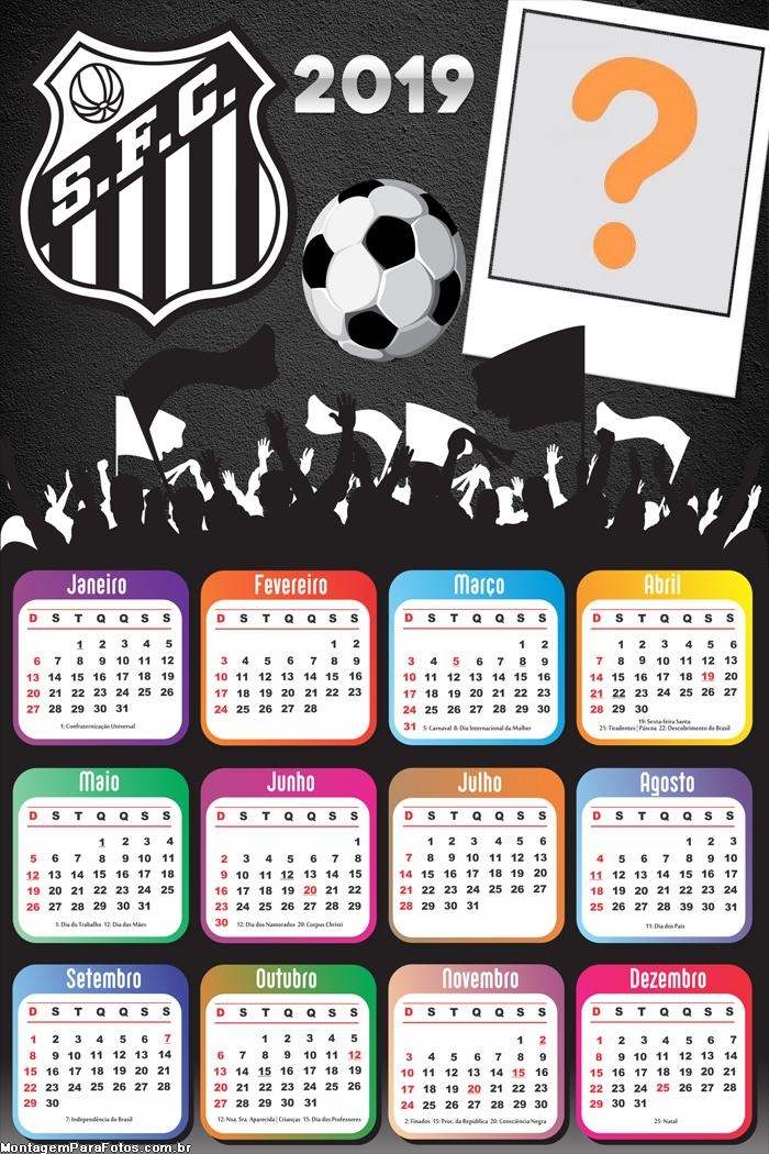 Calendário 2019 do Santos Futebol