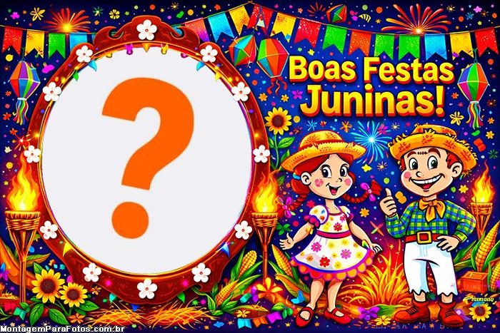 Boas Festas Juninas fazer montagem de fotos online