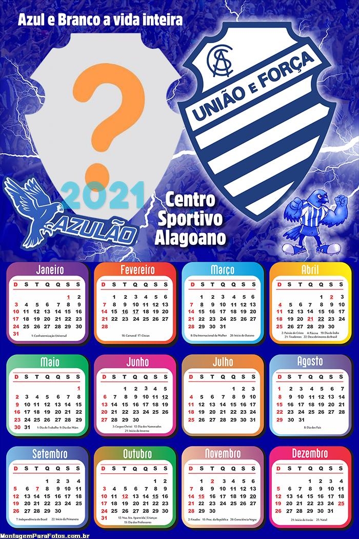 Calendário 2021 CSA Time de Futebol