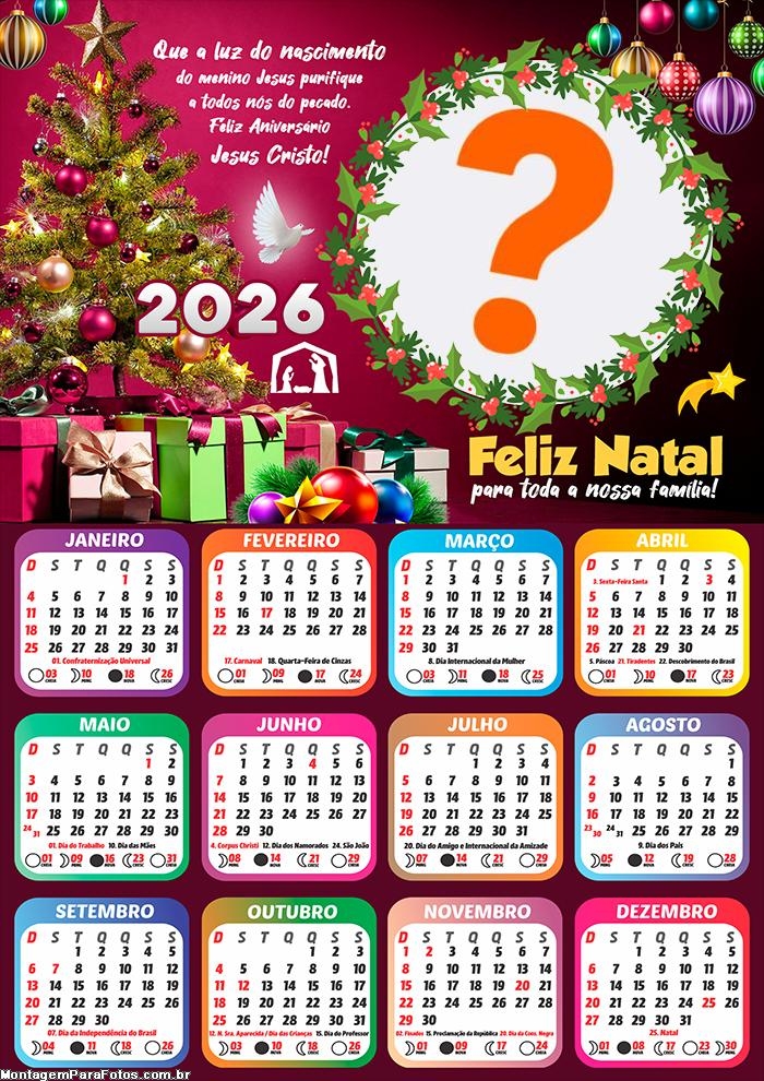 Calendário 2026 Scrooge Um Conto de Natal Montagem de Foto