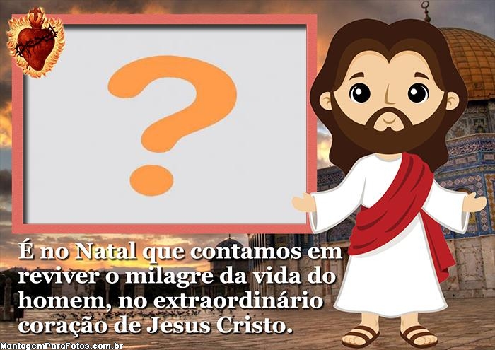 Feliz Natal Jesus no Coração Fazer Montagem Online