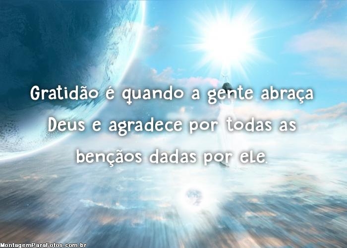 Agradece por todas as bençãos