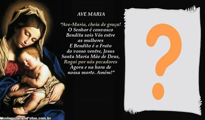 Ave Maria Oração Montagem de Foto