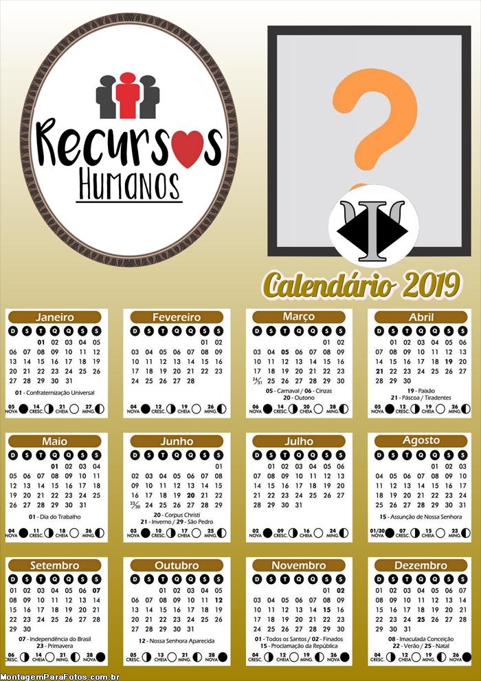 Calendário Recursos Humanos 2019