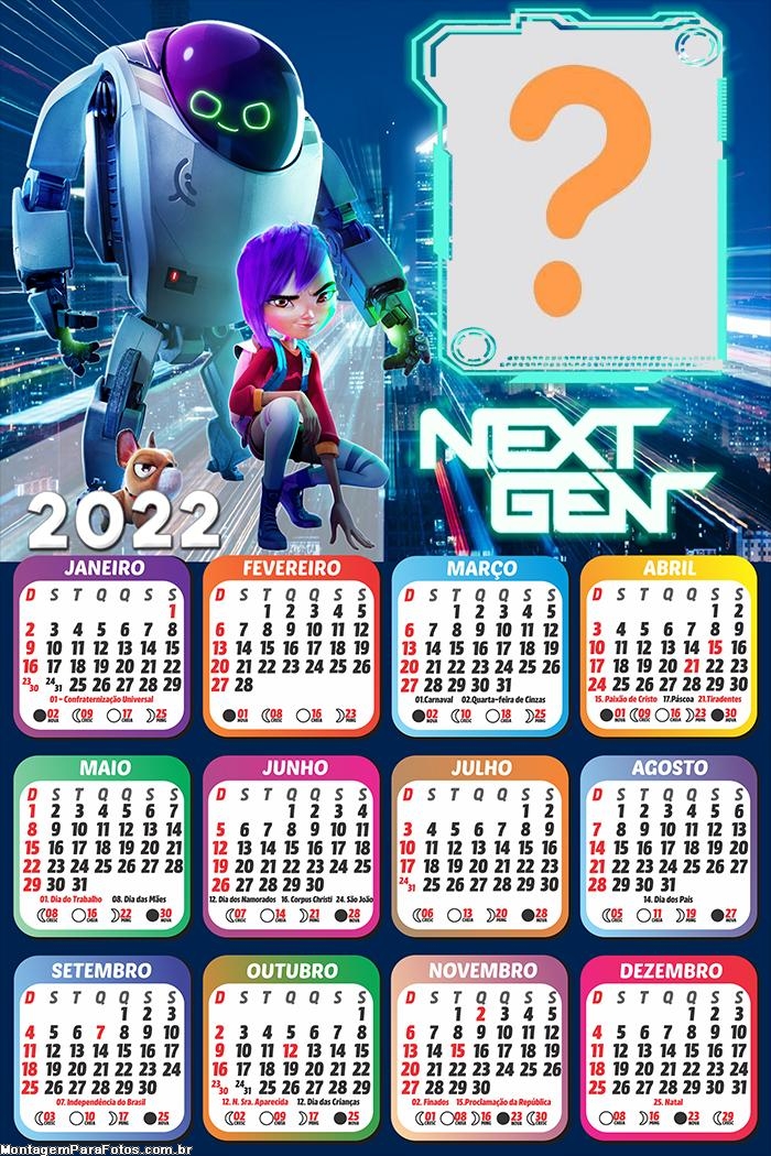 Calendário 2022 Next Gen Criar Online