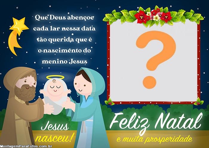 Jesus Nasceu Moldura Feliz Natal