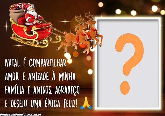 Colar Online Frase de Agradecimento Feliz Natal