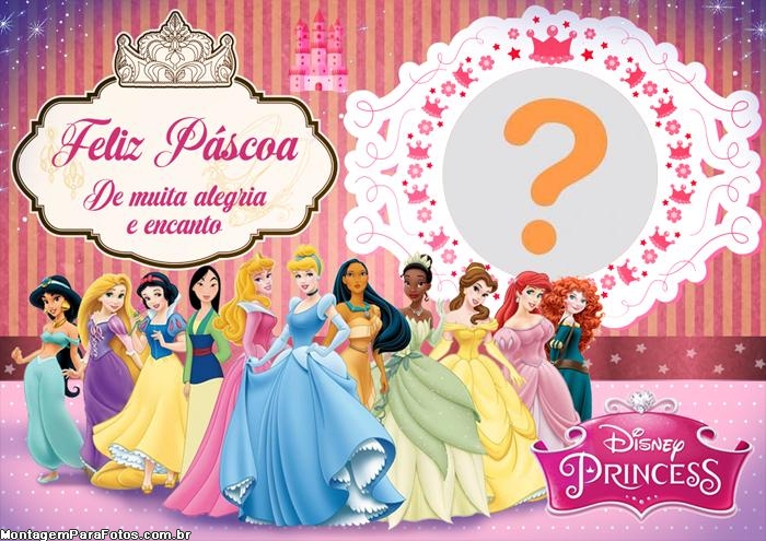 Moldura Páscoa das Princesas Disney