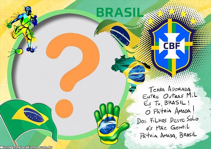 Moldura Copa do Mundo com Hino Nacional do Brasil