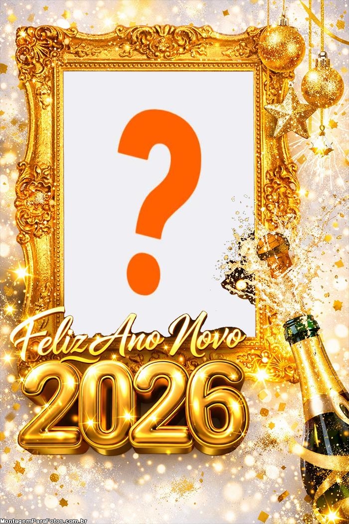 Feliz 2026 Ano Novo foto montagem online fácil