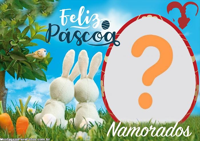 Moldura para Namorados de Feliz Páscoa