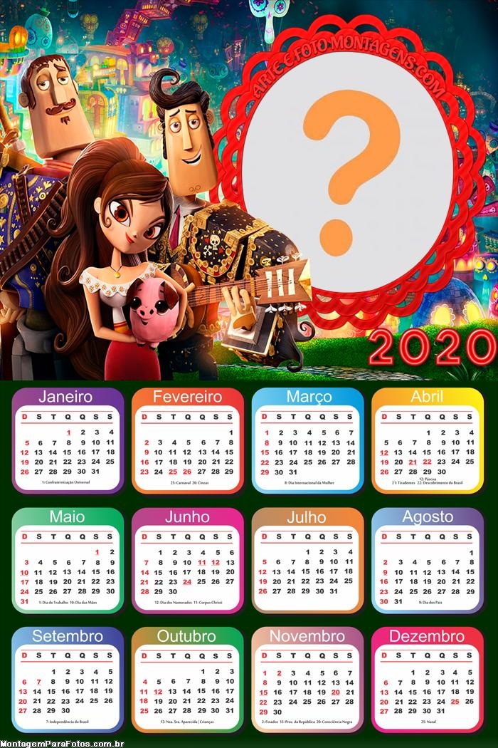 Calendário 2020 Festa no Céu