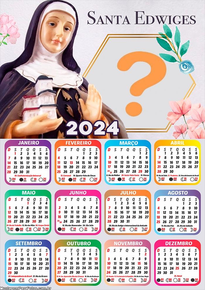 Calendário 2024 Santa Edwiges Fazer Montagem