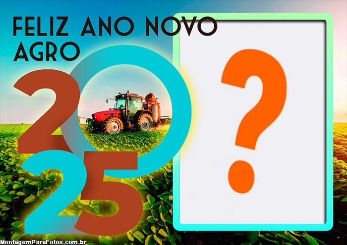 Moldura Agro Feliz Ano Novo 2025 PNG
