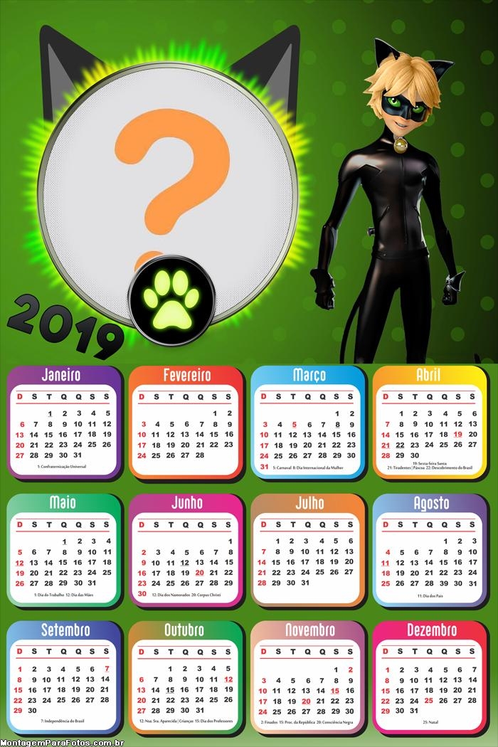 Calendário 2019 Catnoir