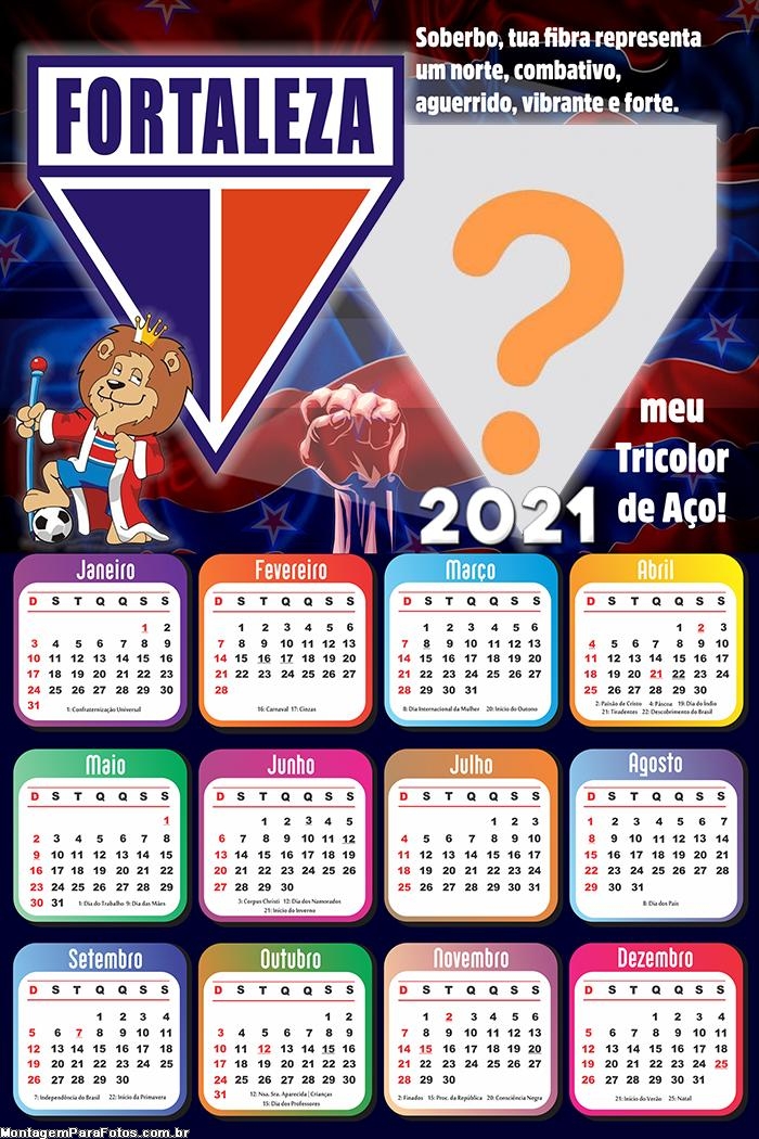 Calendário 2021 Fortaleza Time de Futebol