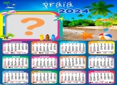 CalendÃ¡rio 2024 Praia Tema Infantil Montagem de Foto GrÃ¡tis