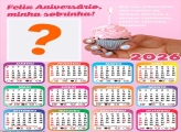 Calendário 2026 Feliz Aniversário Sobrinha Montar Foto Grátis