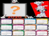 Calendário 2020 dos 101 Dálmatas Moldura