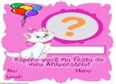 Convite Aniversário da Gata Marie