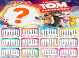 Calendário 2026 Talking Tom and Friends Foto Colagem