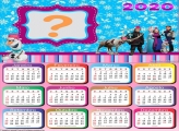 Montar Foto Online Calendário 2020 Frozen Personagens