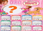 Calendário 2026 Fancy Nancy Clancy Foto Moldura