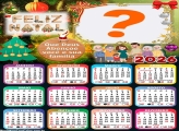 Calendário 2026 Feliz Natal Que Deus Abençoe Foto Moldura