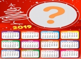 Calendário 2019 Moldura Natal