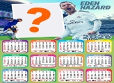 Calendário 2026 Eden Hazard Real Madrid Foto Colagem
