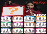 Calendário 2022 Mulan Moldura Online