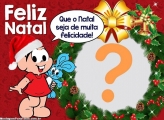 Feliz Natal Mônica Moldura Online para Montagem